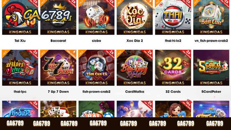 Live casino Ga6789 sở hữu kho game đa dạng, phong phú